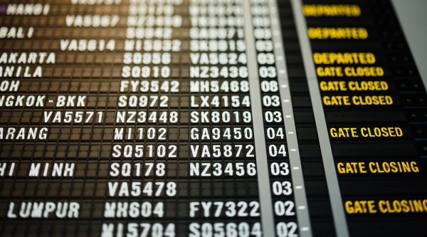 flight departure screen