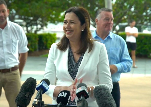 Annastacia Palaszczuk speaking about NSW QLD borders