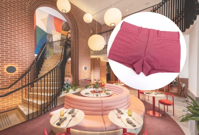 pink shorts hotel