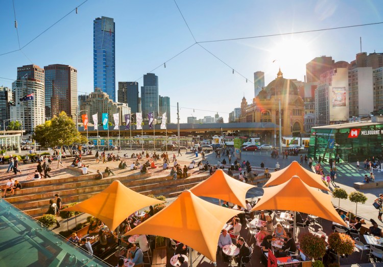 Federation Square, Melbourne. Image credit: Visit Victoria.