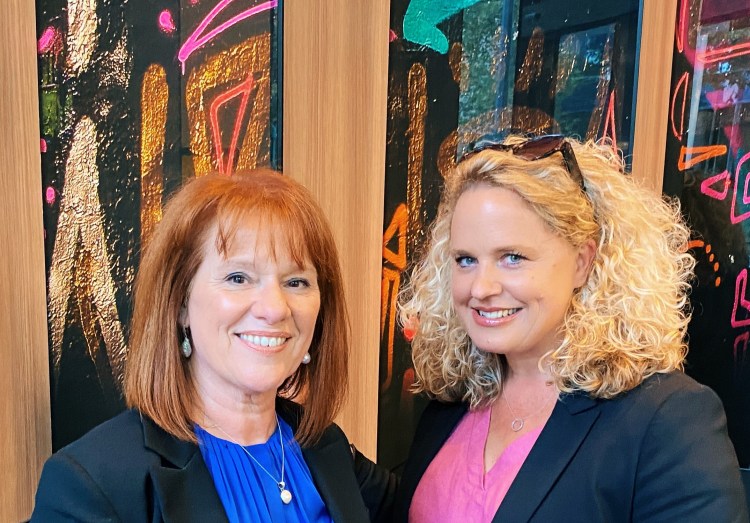PCMA managing director APAC Karen Bolinger AIME event director Silke Calder announce 2022 partnership