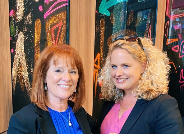 PCMA managing director APAC Karen Bolinger AIME event director Silke Calder announce 2022 partnership