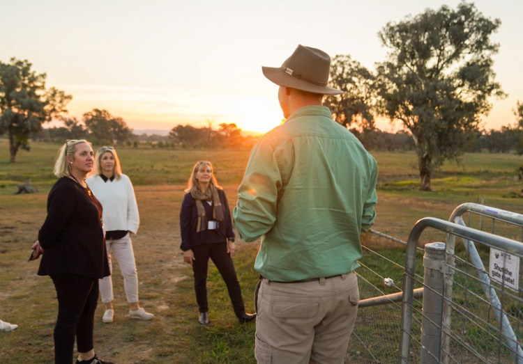 Delegates attend Wolki Farm as part of the Albury famil