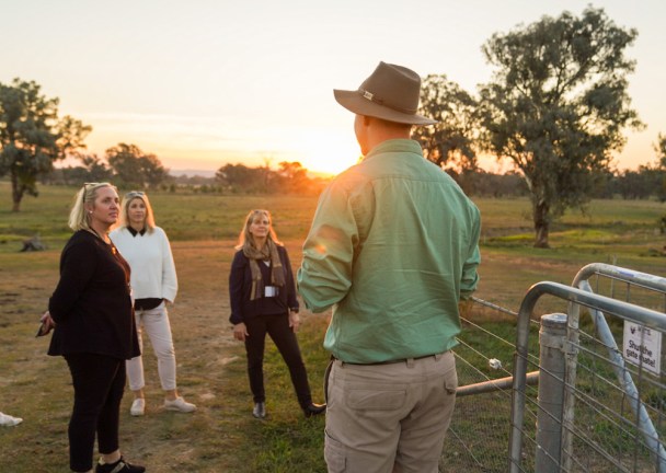 Delegates attend Wolki Farm as part of the Albury famil