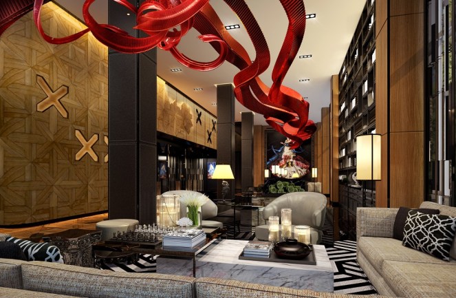 Artist's impression of the Sofitel Adelaide lobby