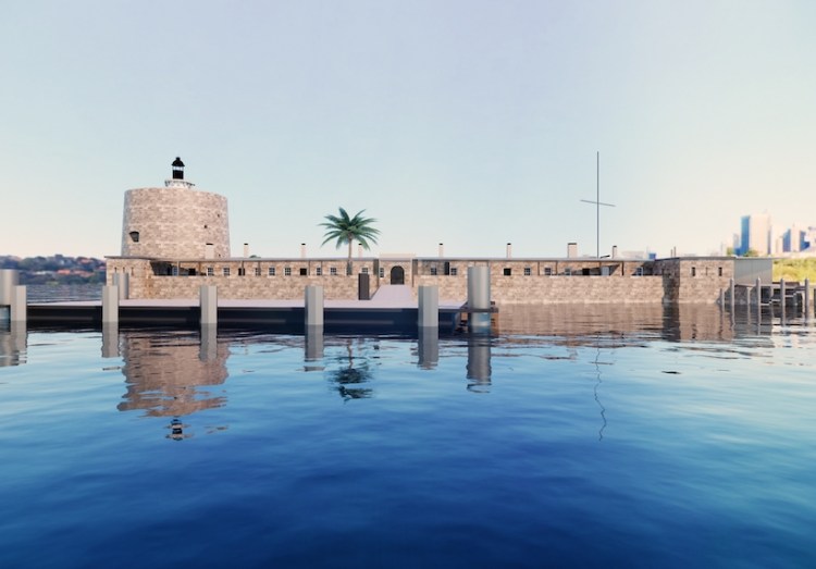 Artist's impression of Fort Denison following its redevelopment