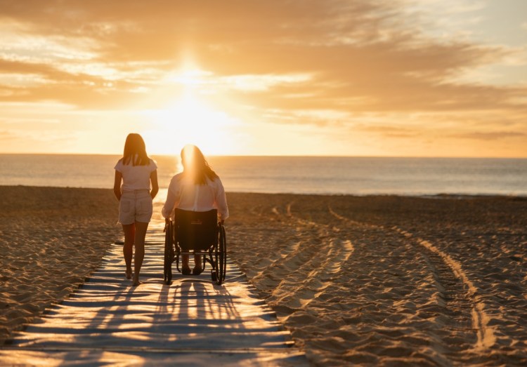 Wheelchair access to the beach.