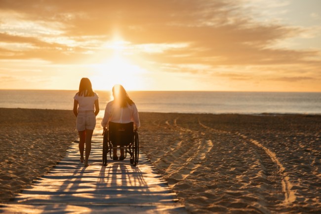 Wheelchair access to the beach.