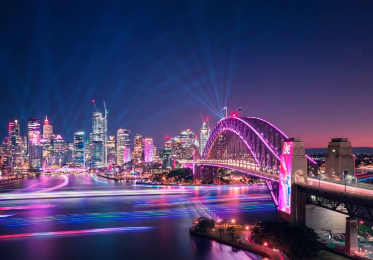 Sydney Harbour at night