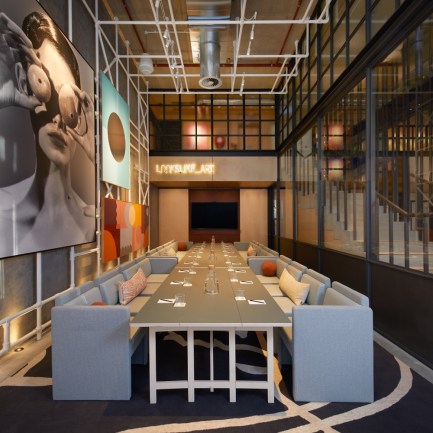 Moxy's industrial-chic design and vibrant meeting room spaces